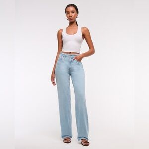 Abercrombie curve love high rise loose jeans